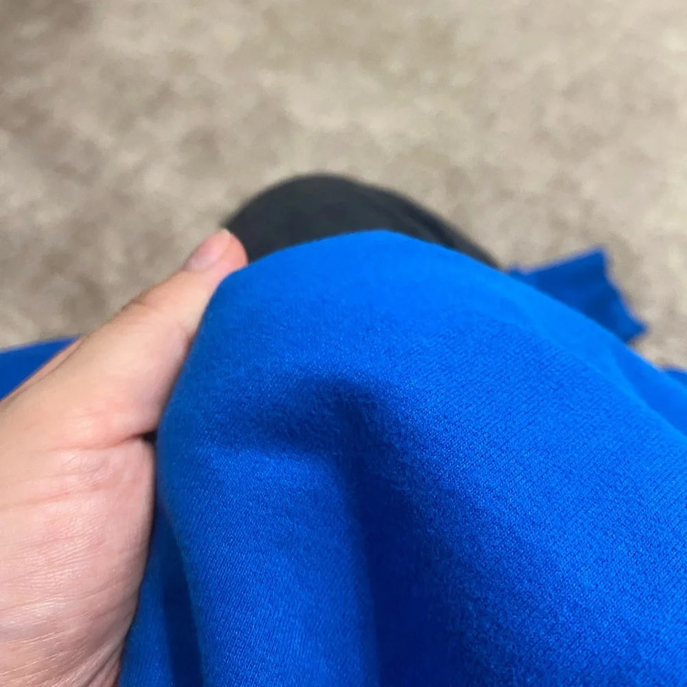 {ASOS} Blue Cropped Twist Crew Neck Long Sleeve Sweatshirt Style Top ~ Size 2 - Picture 10 of 15